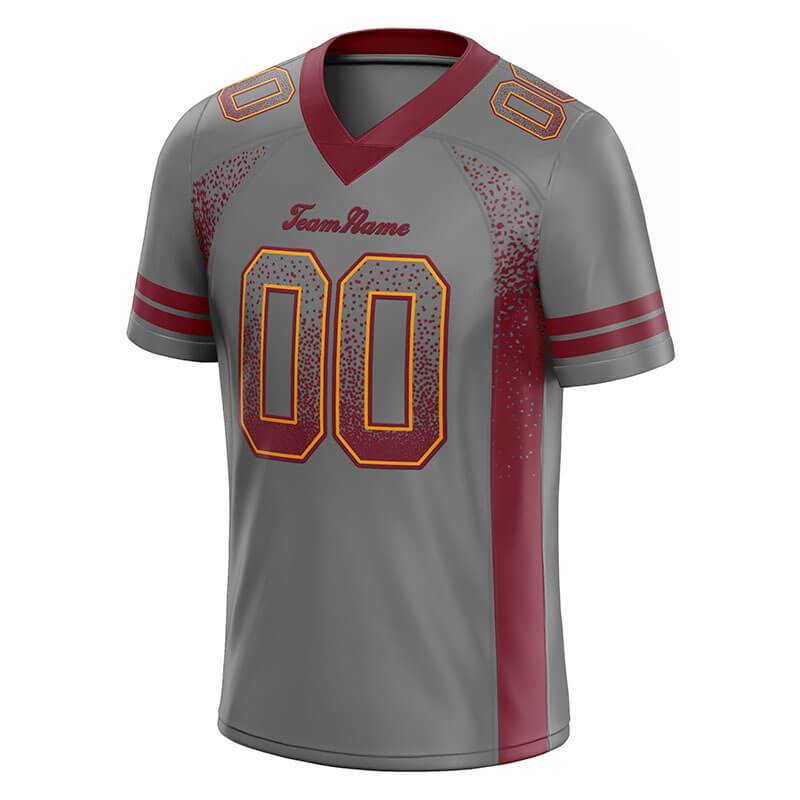 custom authentic drift fashion football jersey purple-yellow mesh
