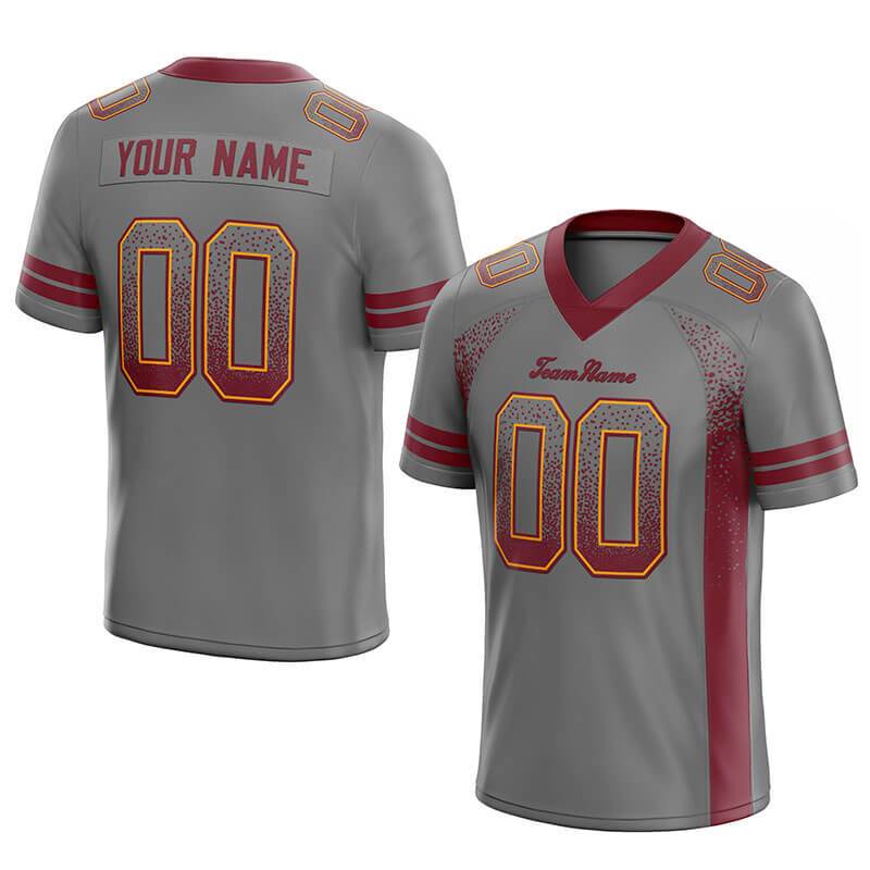 custom authentic drift fashion football jersey purple-yellow mesh