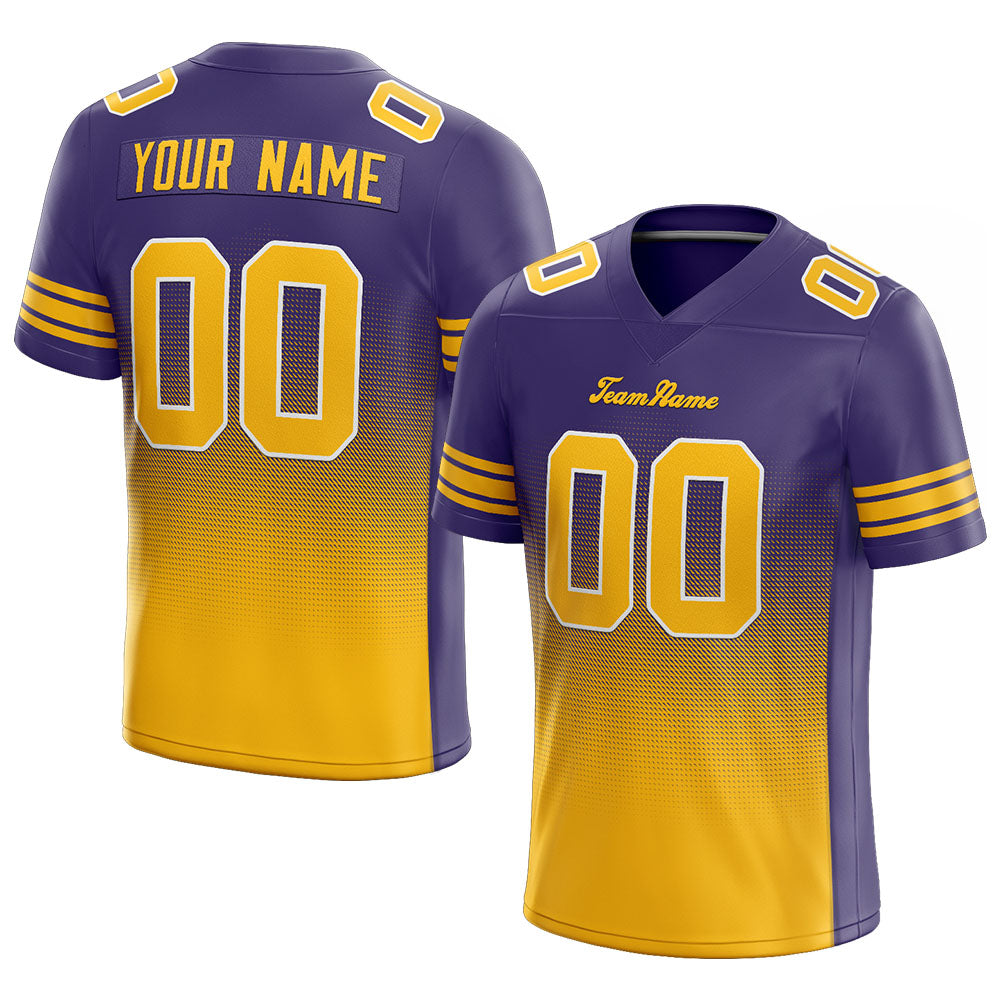 custom authentic gradient fashion football jersey white-purple