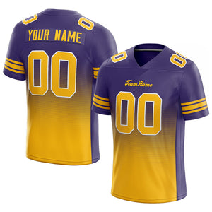 custom authentic gradient fashion football jersey purple-yellow