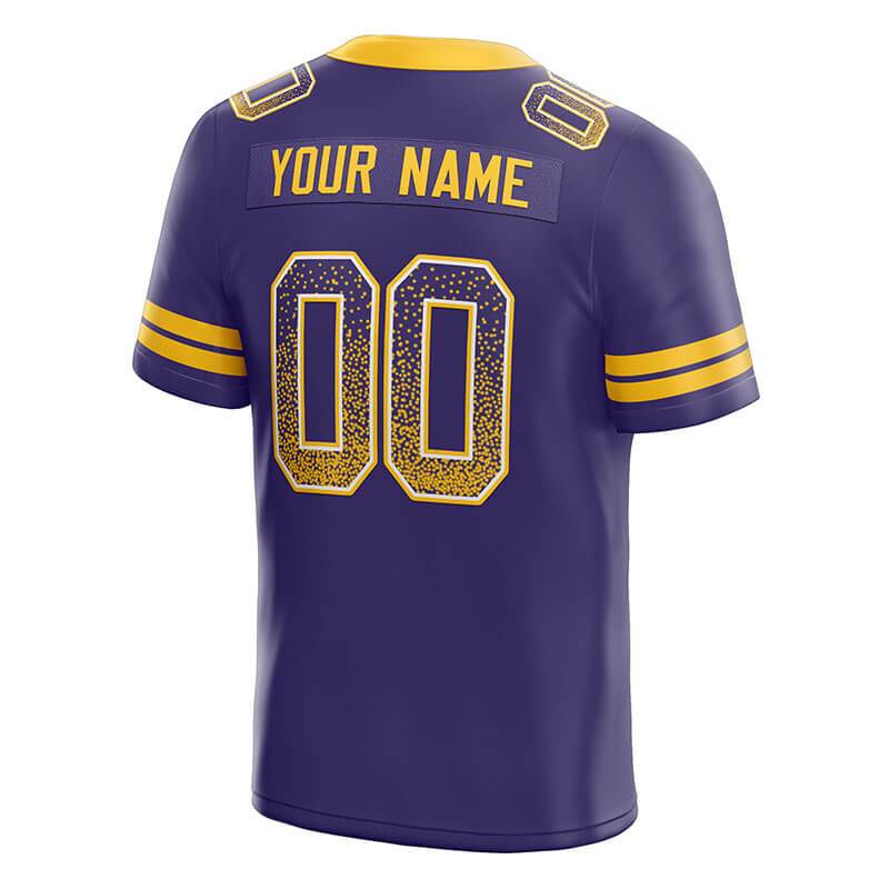 custom authentic drift fashion football jersey purple-yellow mesh