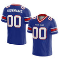 customized authentic football jersey blue white-red  mesh