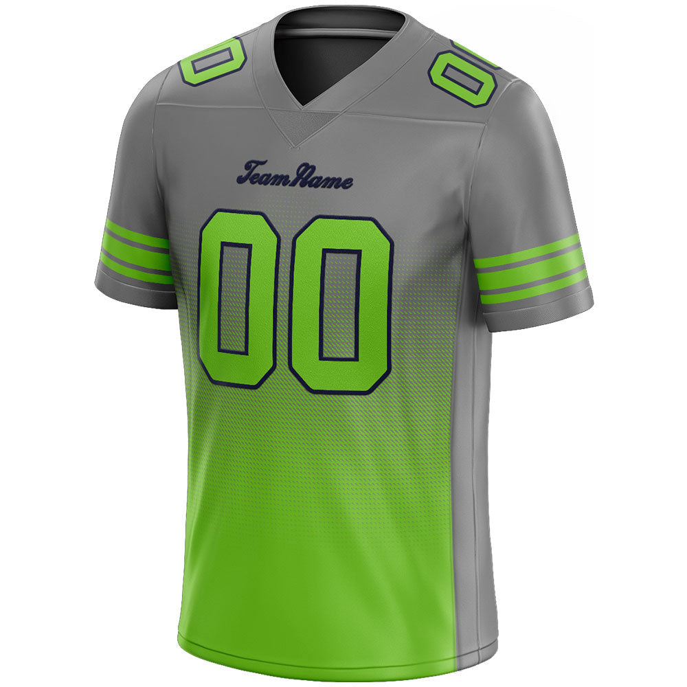 custom authentic gradient fashion football jersey neon green-navy