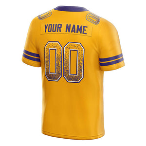 custom authentic drift fashion football jersey yellow-purple mesh