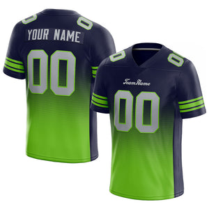 custom authentic gradient fashion football jersey neon green-navy