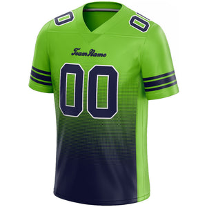 custom authentic drift fashion football jersey neon green-navy