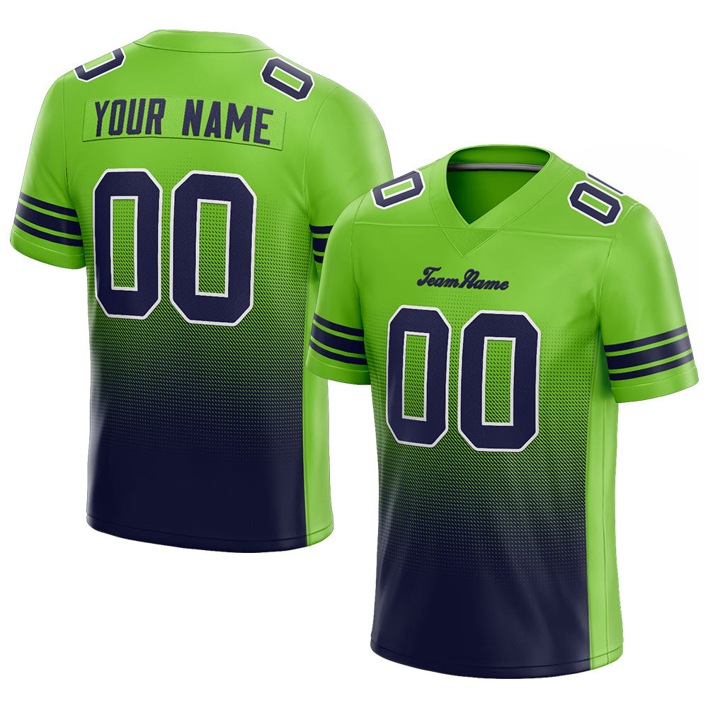 custom authentic drift fashion football jersey white-neon green