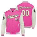 Chaqueta universitaria personalizada estilo Letterman para hombres-mujeres y jóvenes-color rosa