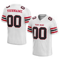 custom authentic football jersey white black-red mesh