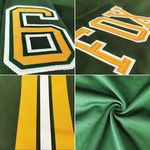 customized authentic football jersey midnight green gold-white mesh