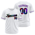 Camiseta de béisbol blanca personalizada con diseño bordado Camisetas de béisbol de hip hop personalizadas