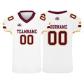 Camiseta de fútbol personalizada con nombre y número del equipo impresos en color blanco