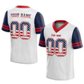 team custom authentic football jersey white-red-navy mesh size 7x
