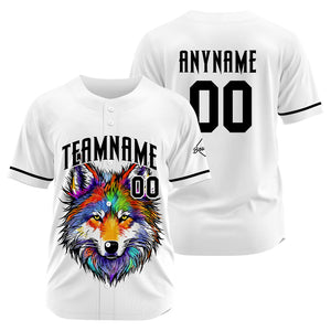 Uniformes de béisbol personalizados Wolf-White de alta calidad para adultos y niños & optimizados para el rendimiento