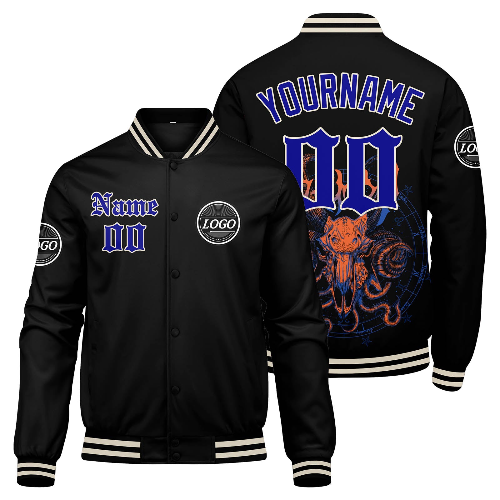 Chaqueta universitaria personalizada estilo Letterman para hombres-mujeres y jóvenes-color azul marino