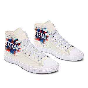 Resalta tu estilo con zapatillas de lona de media caña con estampado de grafiti para hombre y mujer