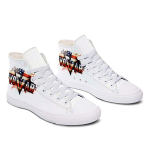 Resalta tu estilo con zapatillas de lona de media caña con estampado de grafiti para hombre y mujer