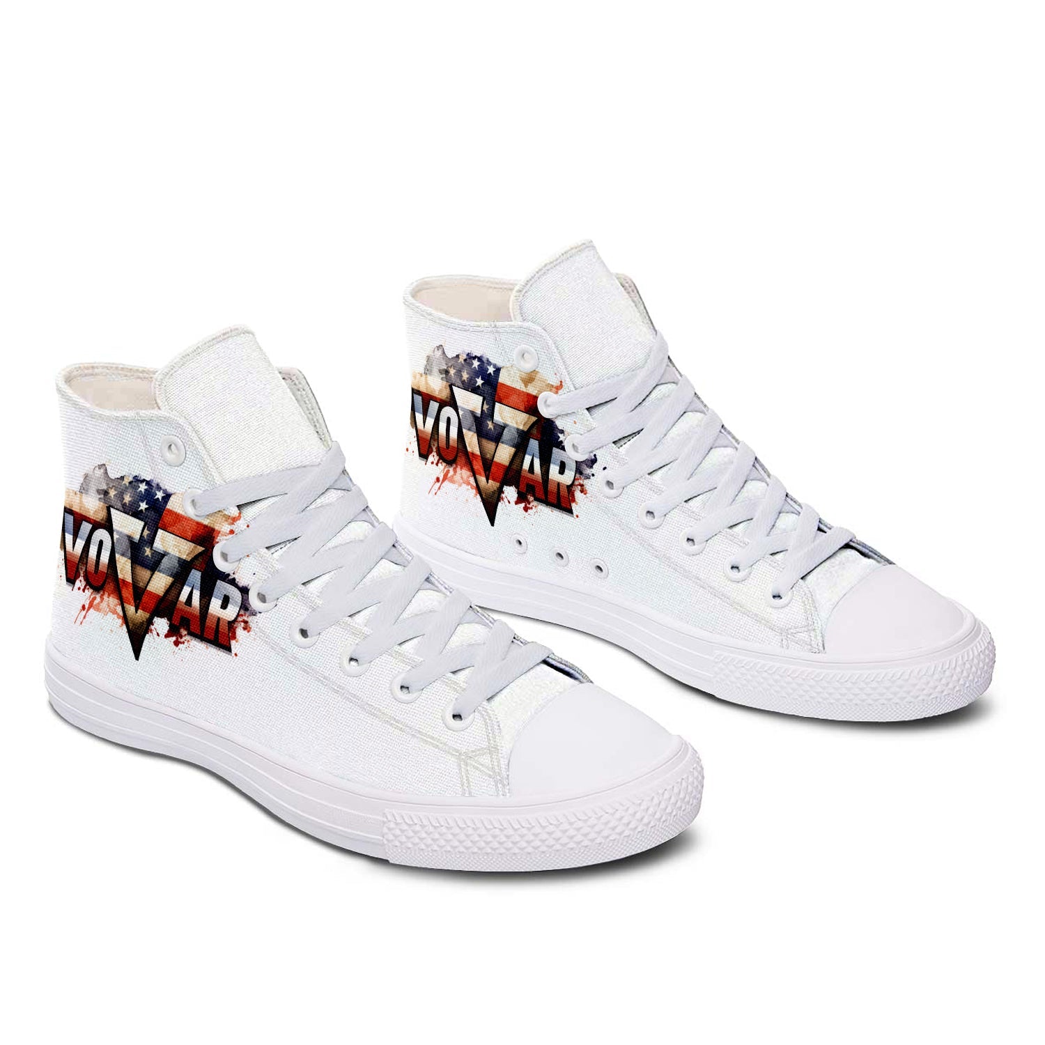 Resalta tu estilo con zapatillas de lona de media caña con estampado de grafiti para hombre y mujer