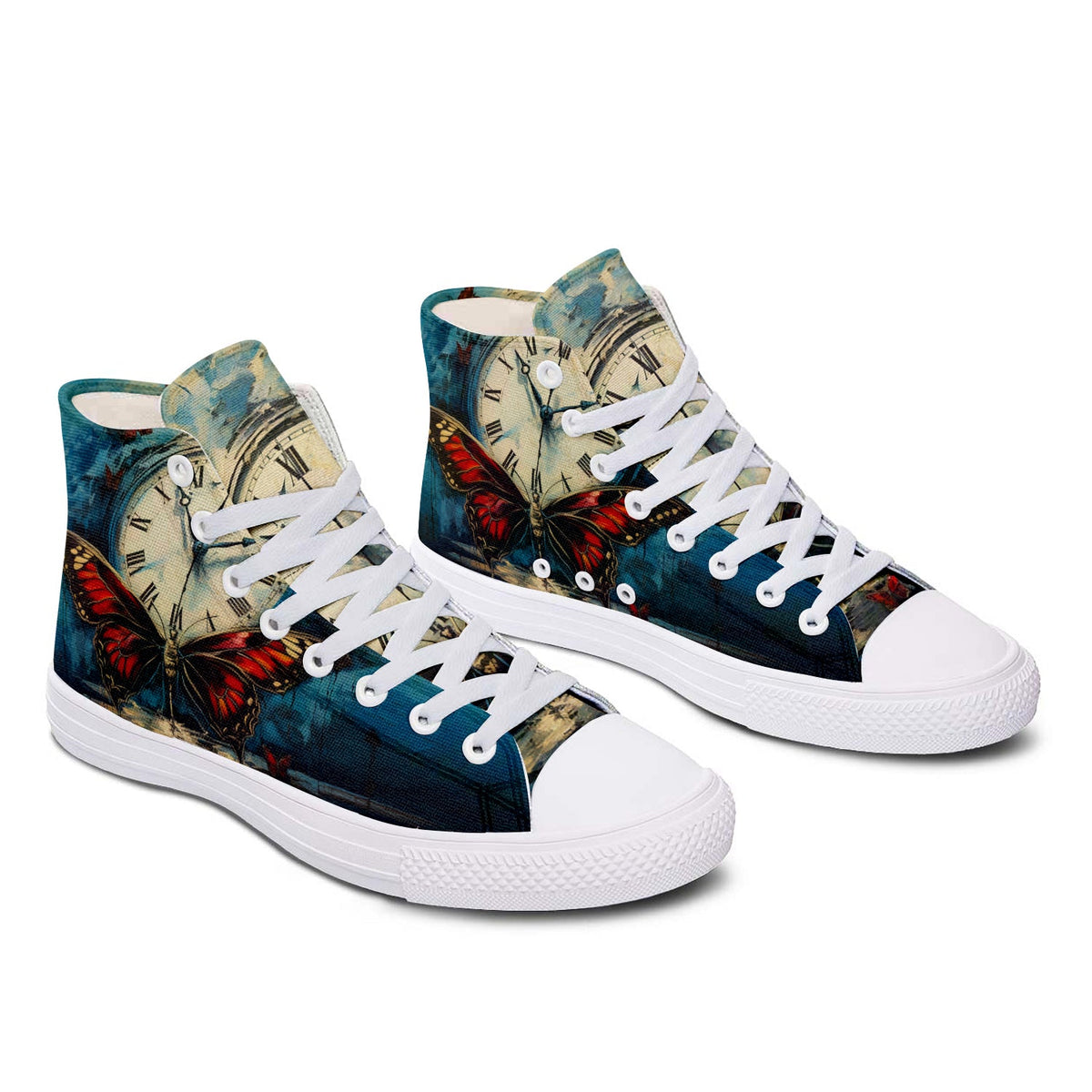 Resalta tu estilo con zapatillas de lona de media caña para hombre y mujer Reloj