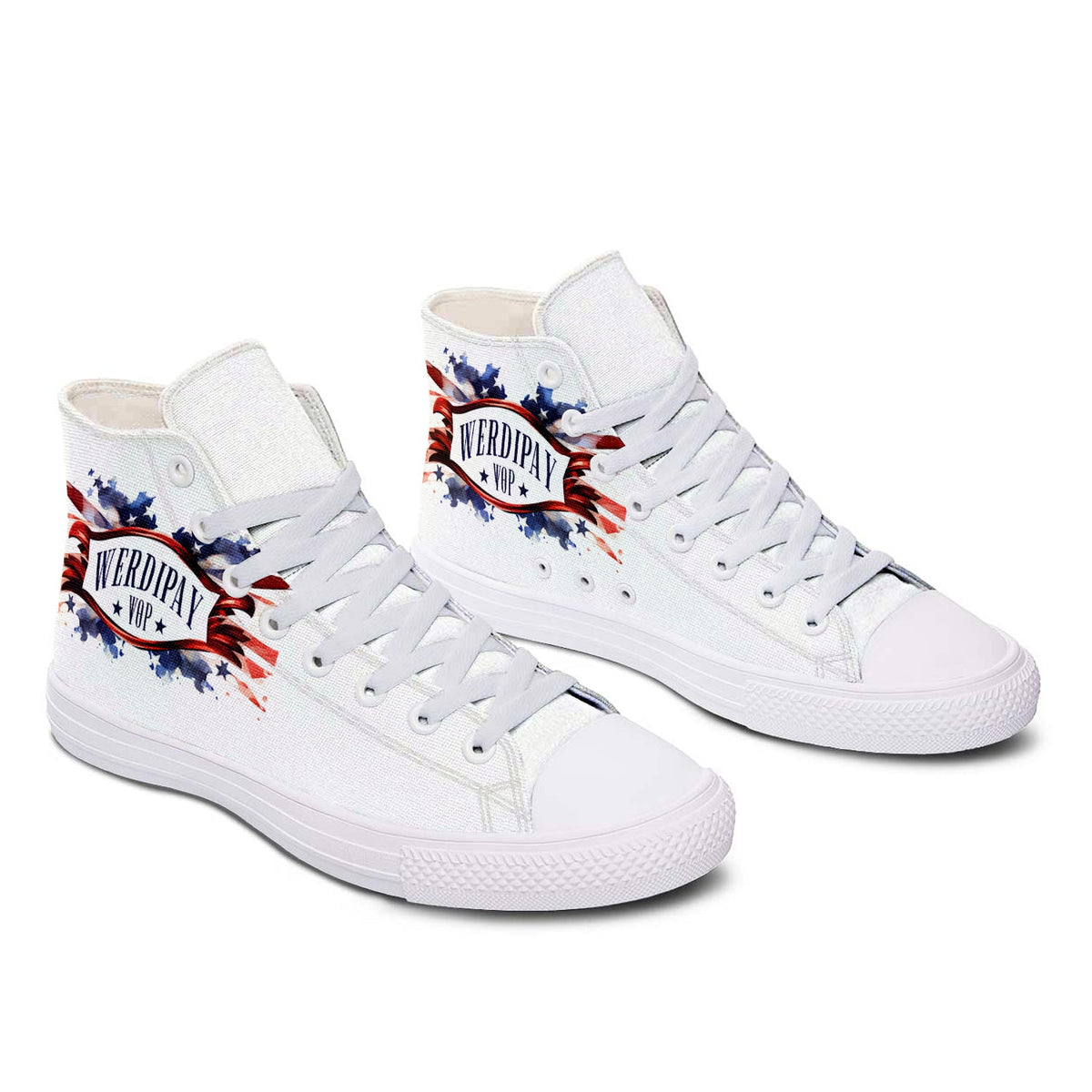 Resalta tu estilo con zapatillas de lona de media caña con estampado de grafiti para hombre y mujer