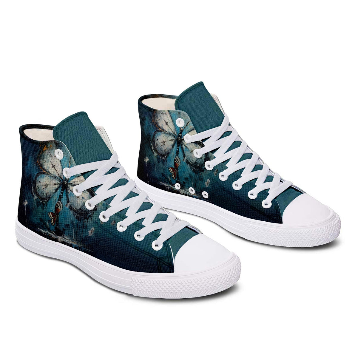 Realza tu estilo con las zapatillas de lona de media caña Butterfly para hombre y mujer