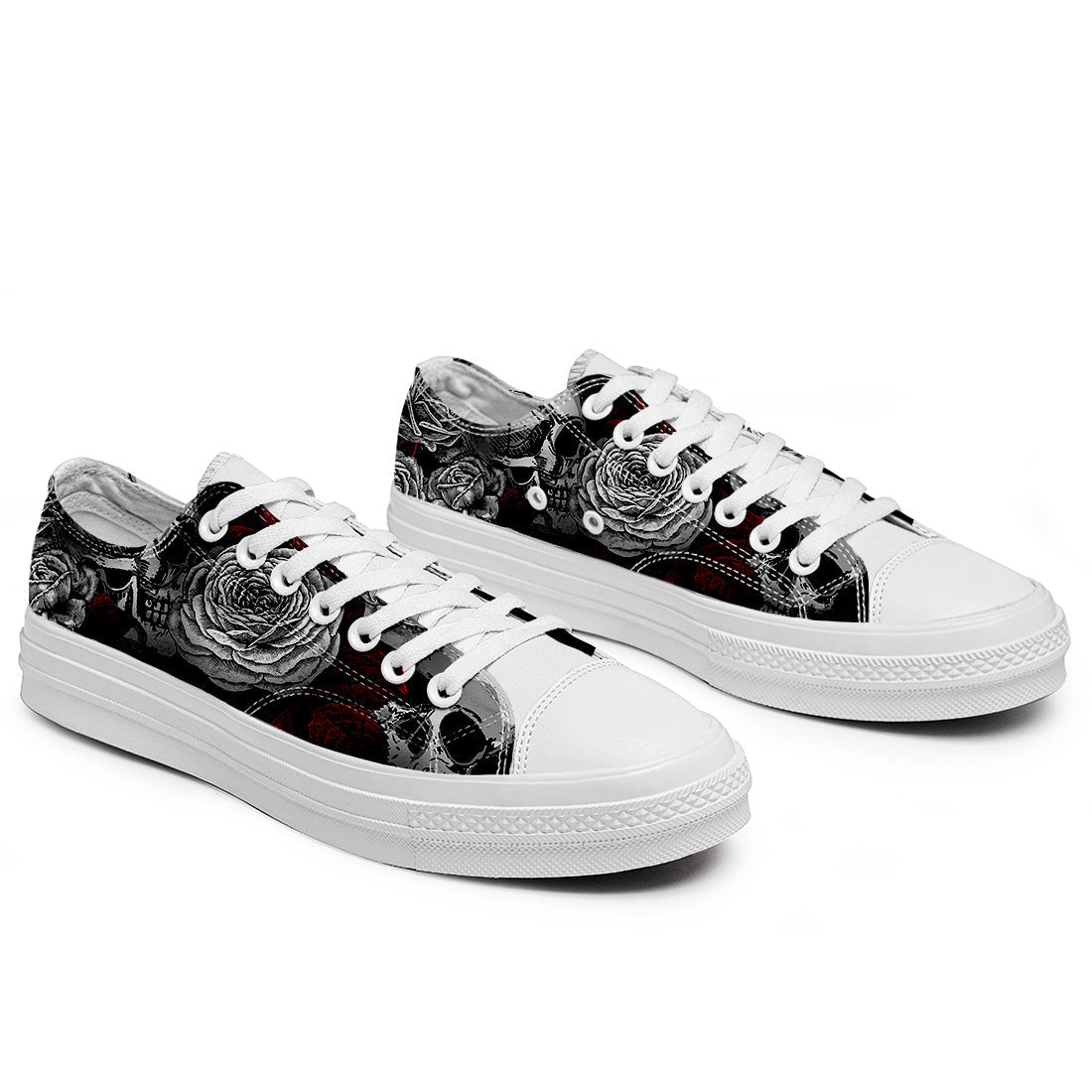 Resalta tu estilo con las zapatillas bajas de lona Skeleton para hombre y mujer