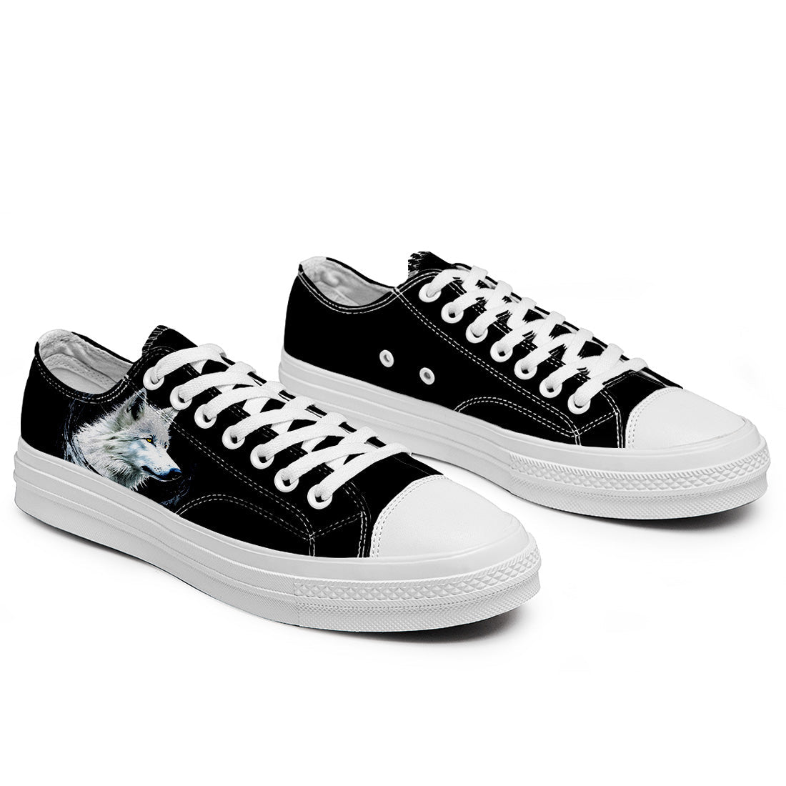 Realza tu estilo con las zapatillas bajas de lona Wolf para hombre y mujer