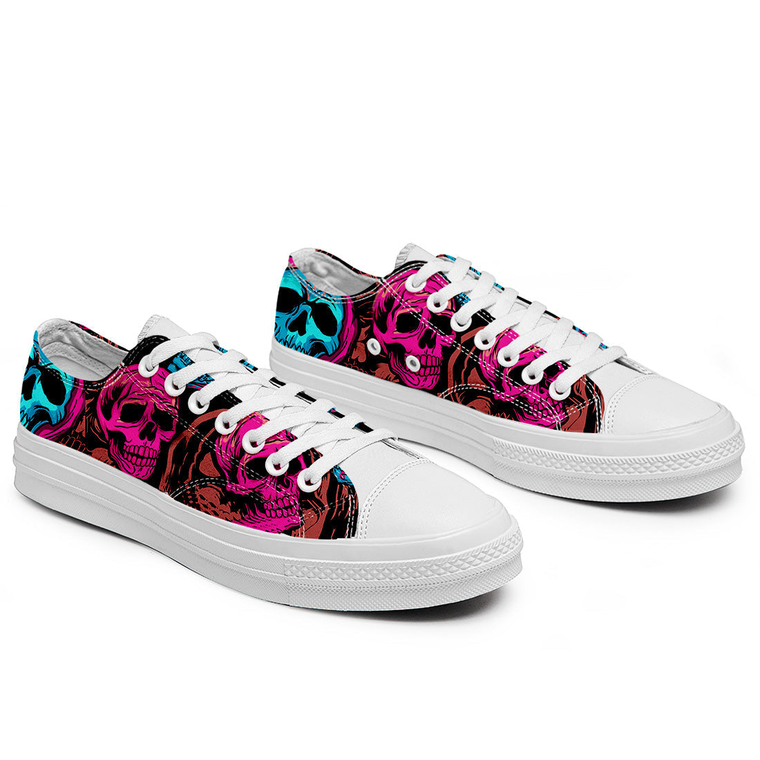Resalta tu estilo con las zapatillas bajas de lona Skeleton para hombre y mujer