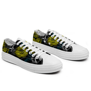 Resalta tu estilo con las zapatillas bajas de lona Skeleton para hombre y mujer
