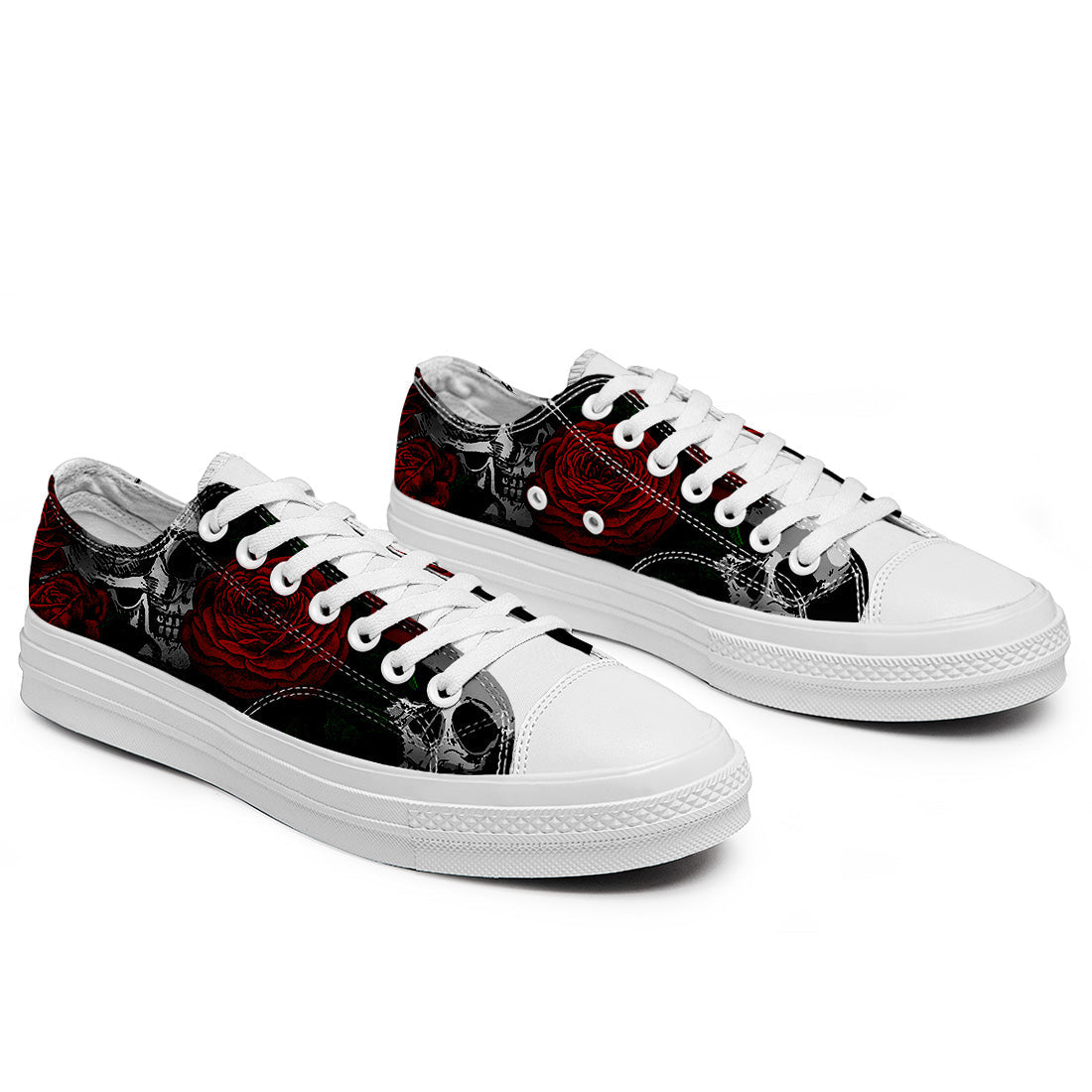 Resalta tu estilo con las zapatillas bajas de lona Skeleton para hombre y mujer
