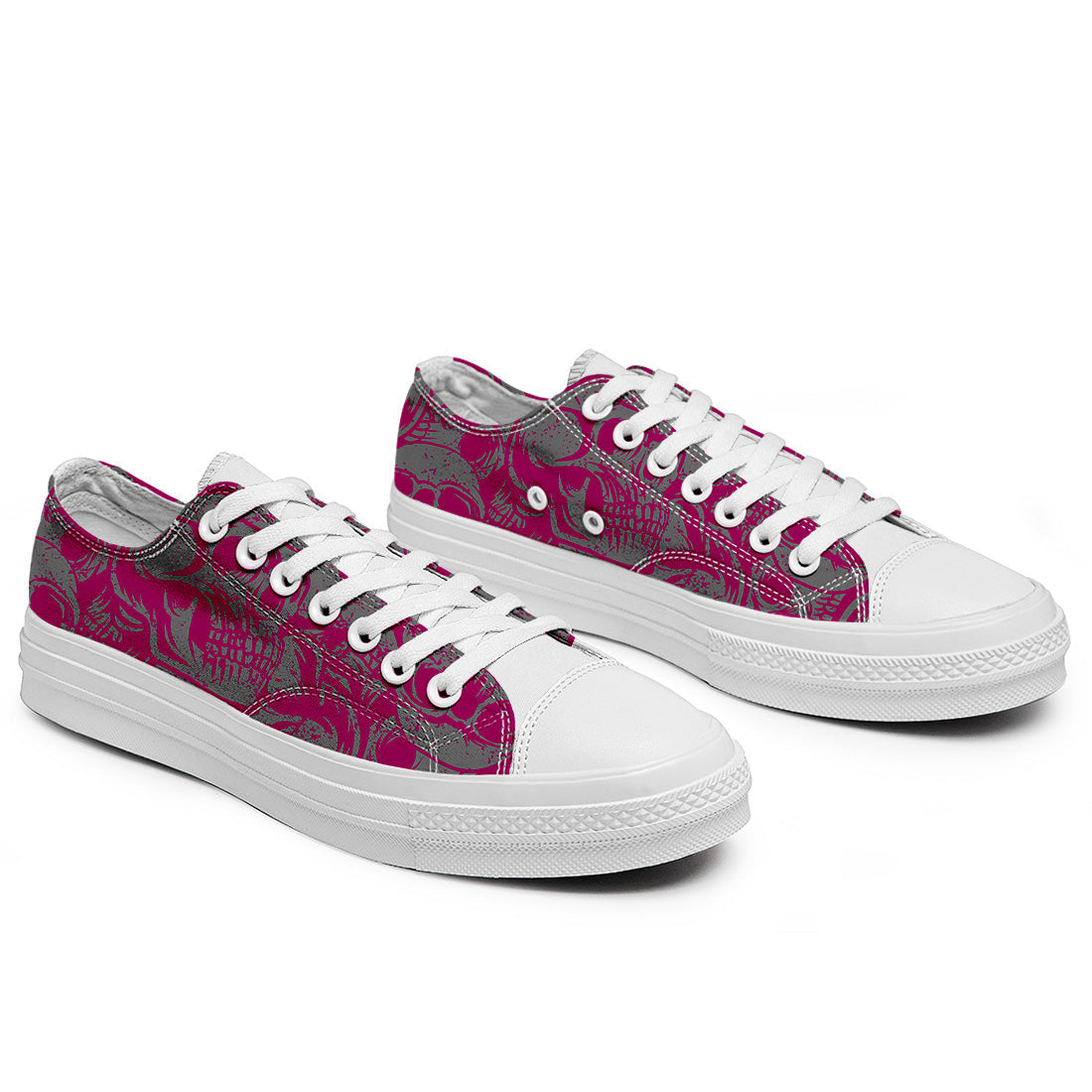 Resalta tu estilo con las zapatillas bajas de lona Skeleton para hombre y mujer