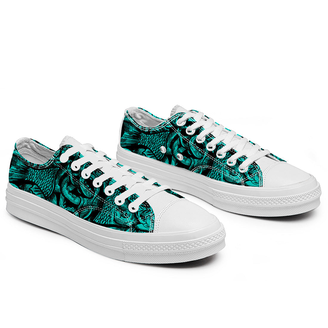Resalta tu estilo con las zapatillas bajas de lona Fish para hombre y mujer