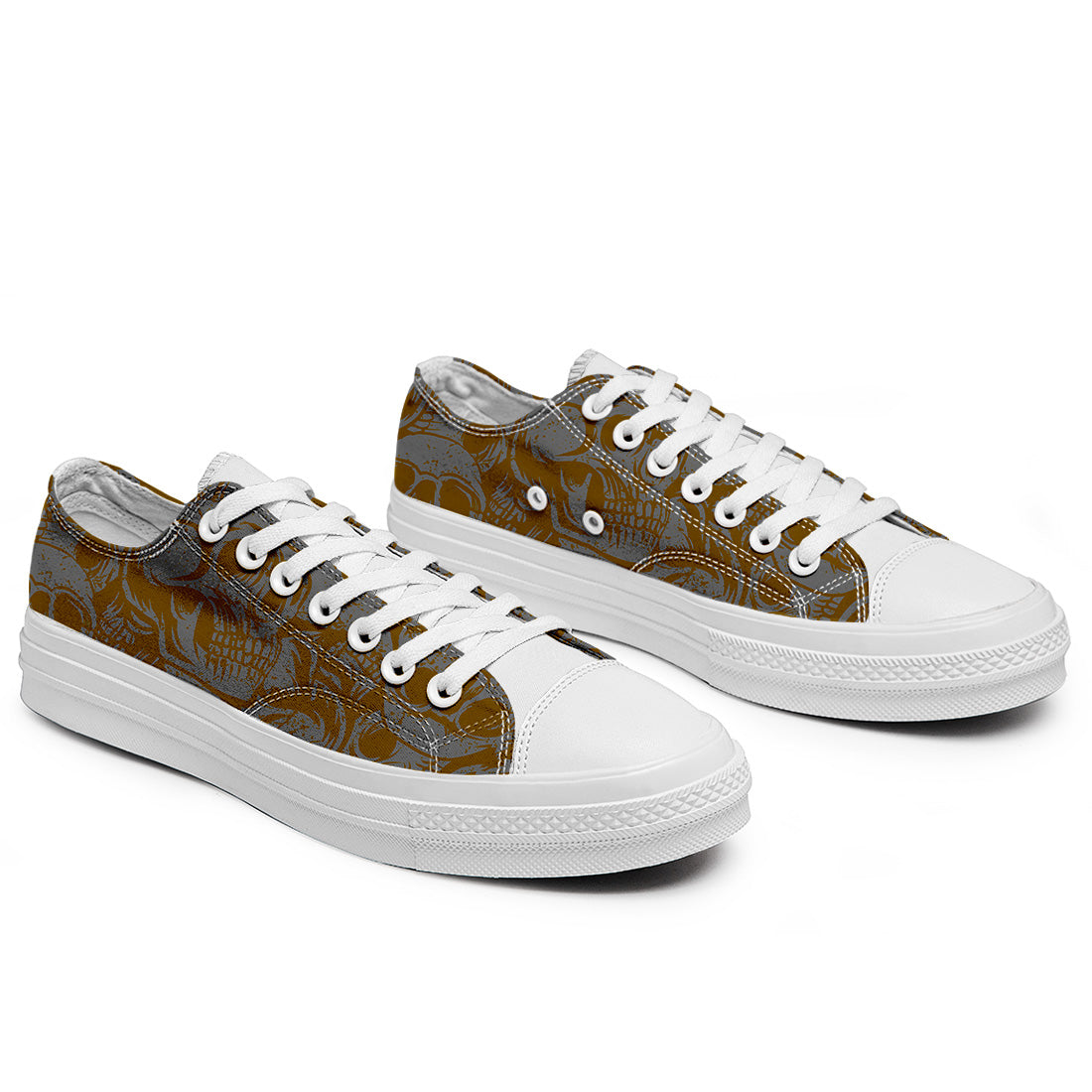 Resalta tu estilo con las zapatillas bajas de lona Skeleton para hombre y mujer