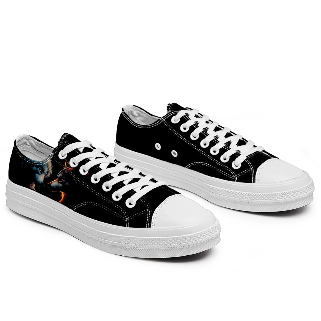 Realza tu estilo con las zapatillas bajas de lona Wolf para hombre y mujer