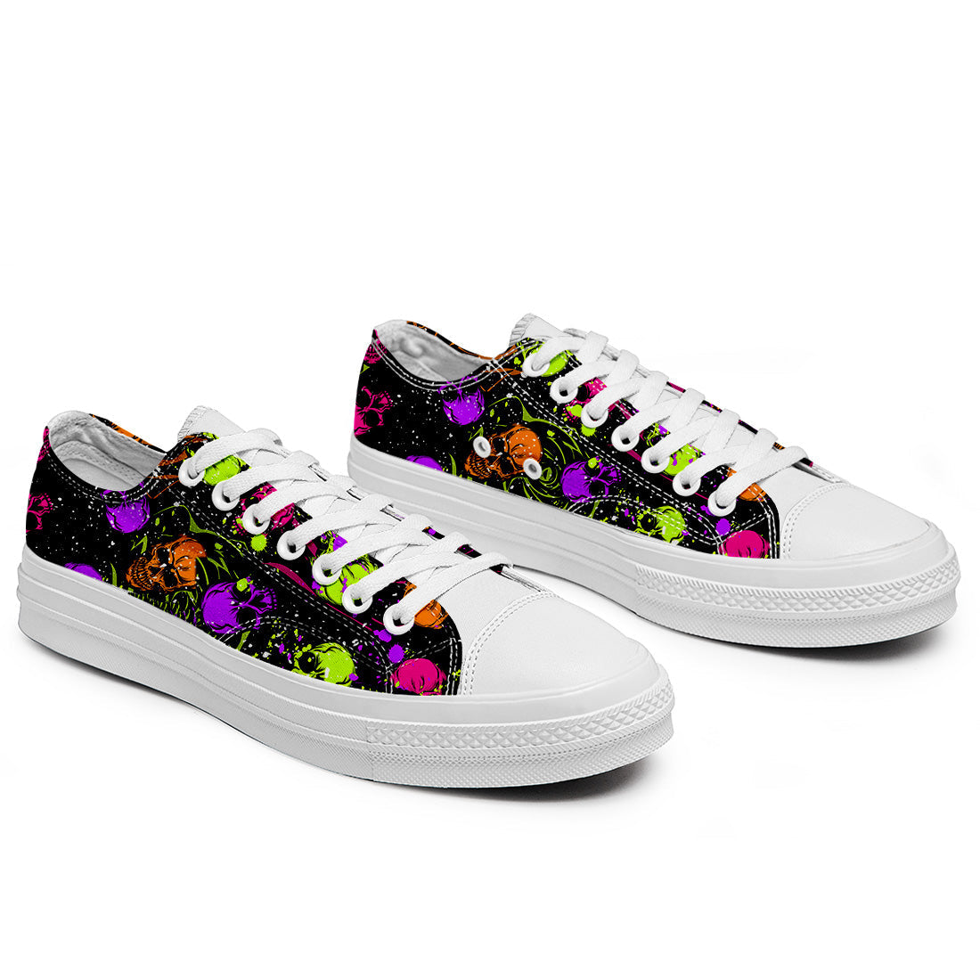 Resalta tu estilo con las zapatillas bajas de lona Skeleton para hombre y mujer