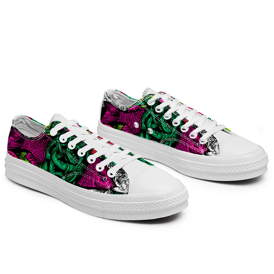 Resalta tu estilo con las zapatillas bajas de lona Fish para hombre y mujer