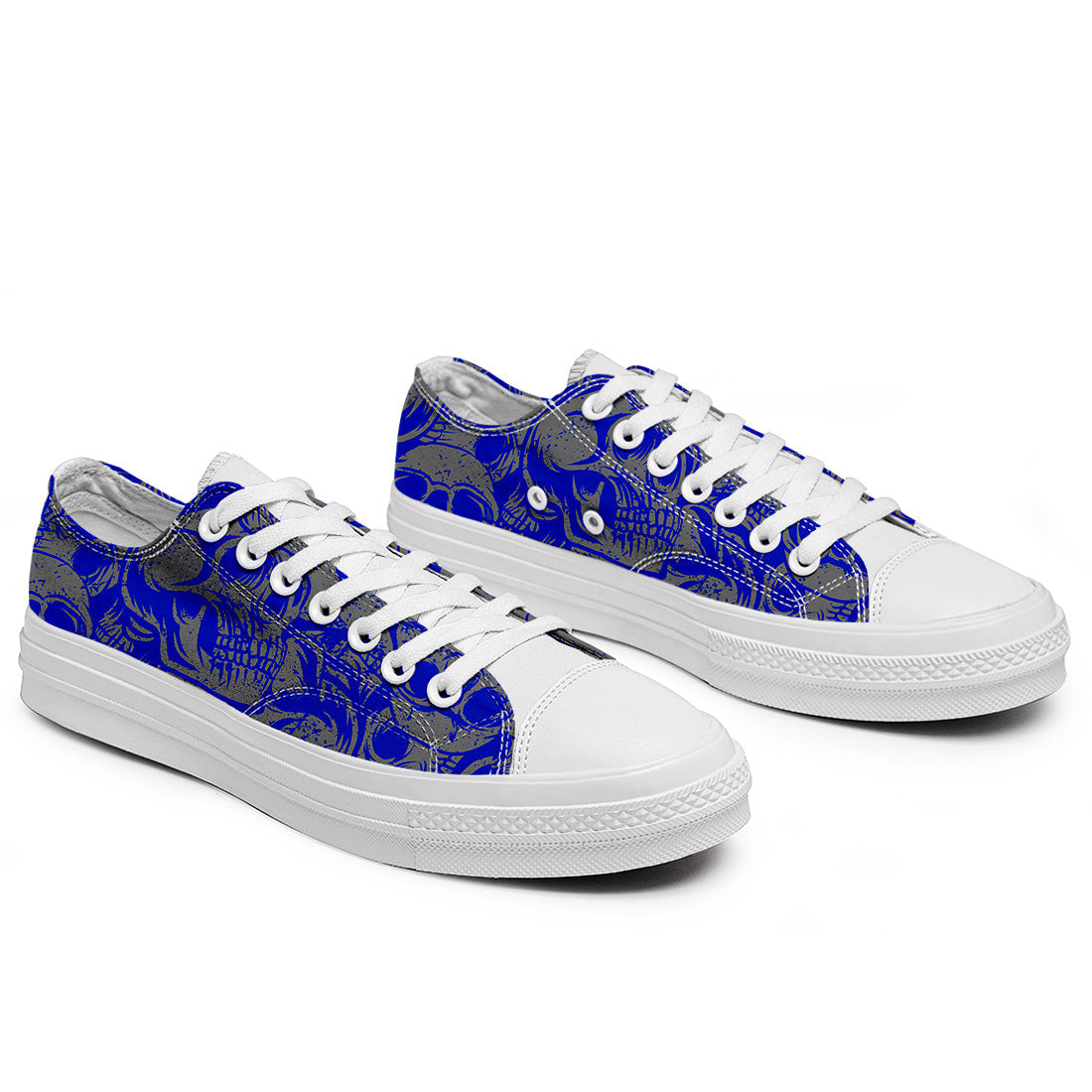 Resalta tu estilo con las zapatillas bajas de lona Skeleton para hombre y mujer