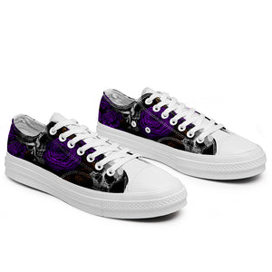 Resalta tu estilo con las zapatillas bajas de lona Skeleton para hombre y mujer
