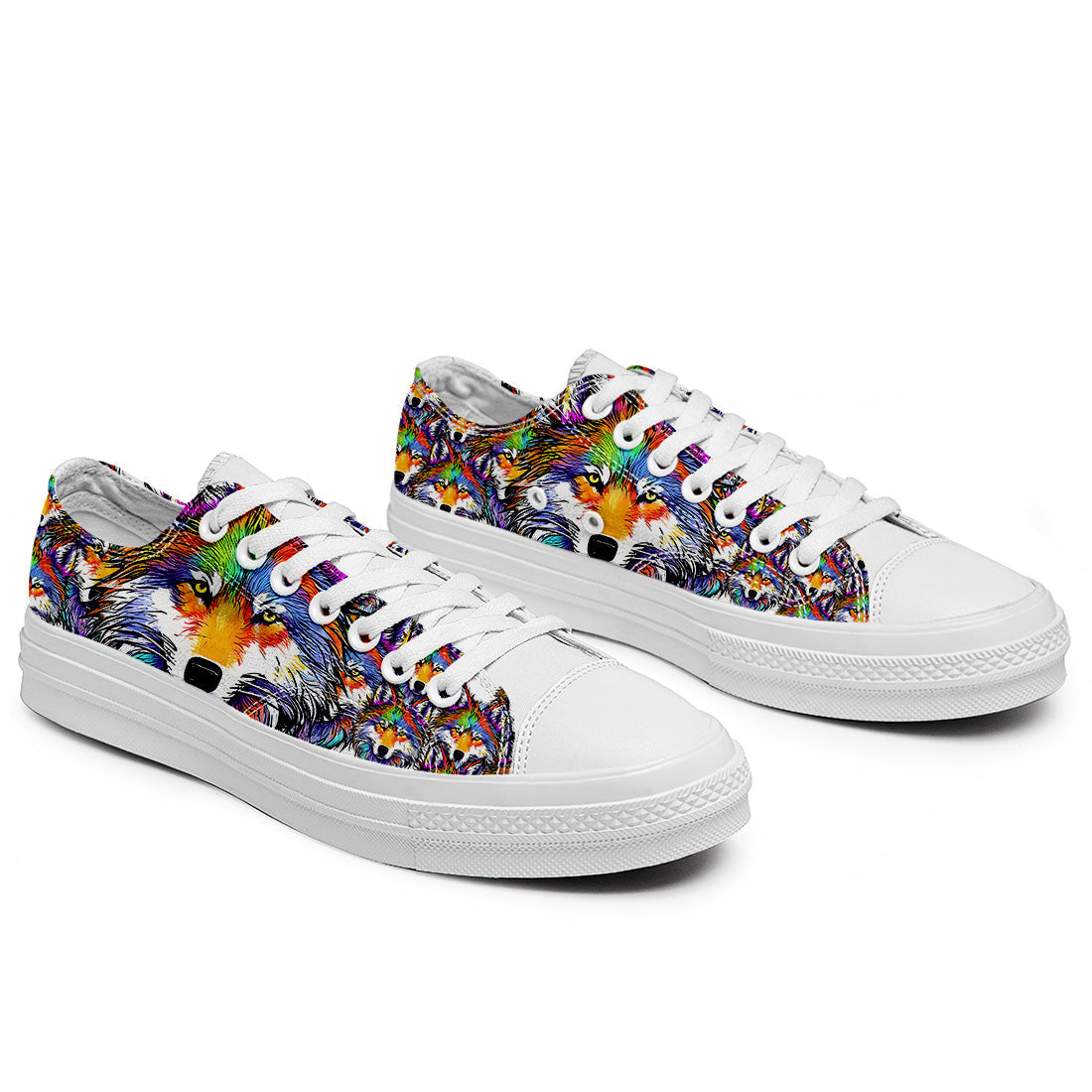 Realza tu estilo con las zapatillas bajas de lona Wolf para hombre y mujer