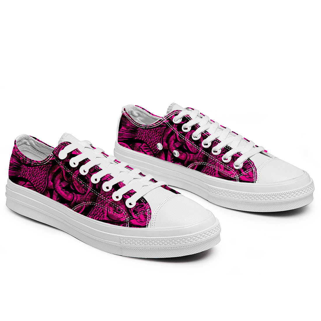 Resalta tu estilo con las zapatillas bajas de lona Fish para hombre y mujer