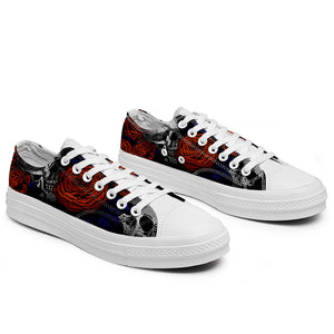 Resalta tu estilo con las zapatillas bajas de lona Skeleton para hombre y mujer