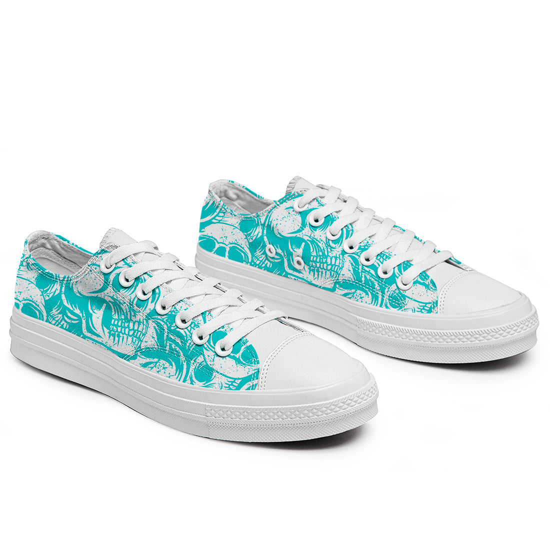 Resalta tu estilo con las zapatillas bajas de lona Skeleton para hombre y mujer