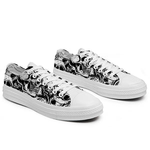 Resalta tu estilo con las zapatillas bajas de lona Skeleton para hombre y mujer