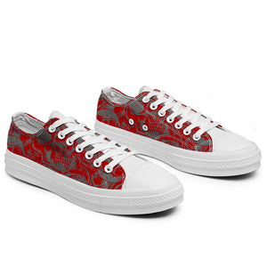 Resalta tu estilo con las zapatillas bajas de lona Skeleton para hombre y mujer