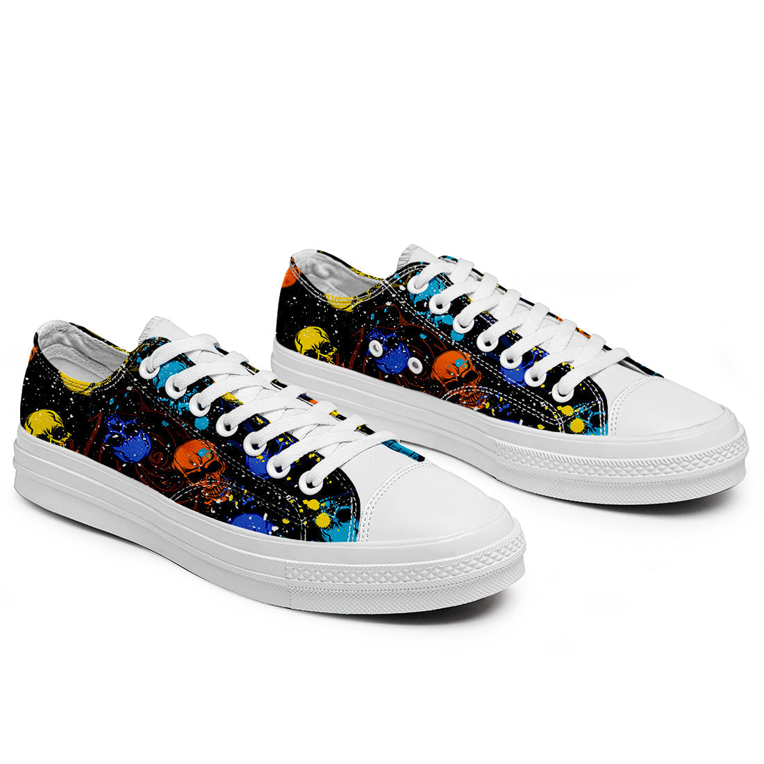 Resalta tu estilo con las zapatillas bajas de lona Skeleton para hombre y mujer