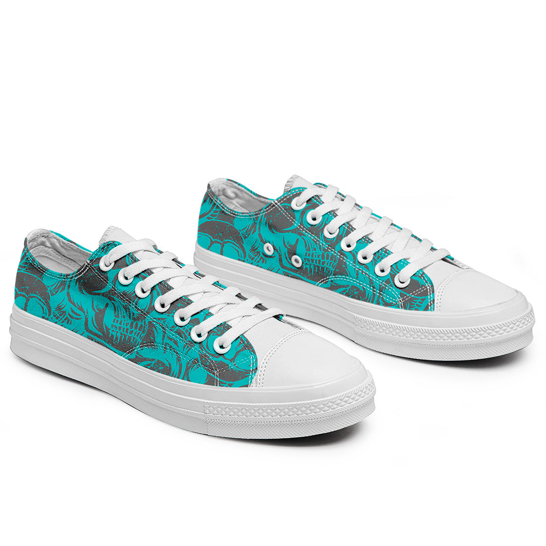 Resalta tu estilo con las zapatillas bajas de lona Skeleton para hombre y mujer