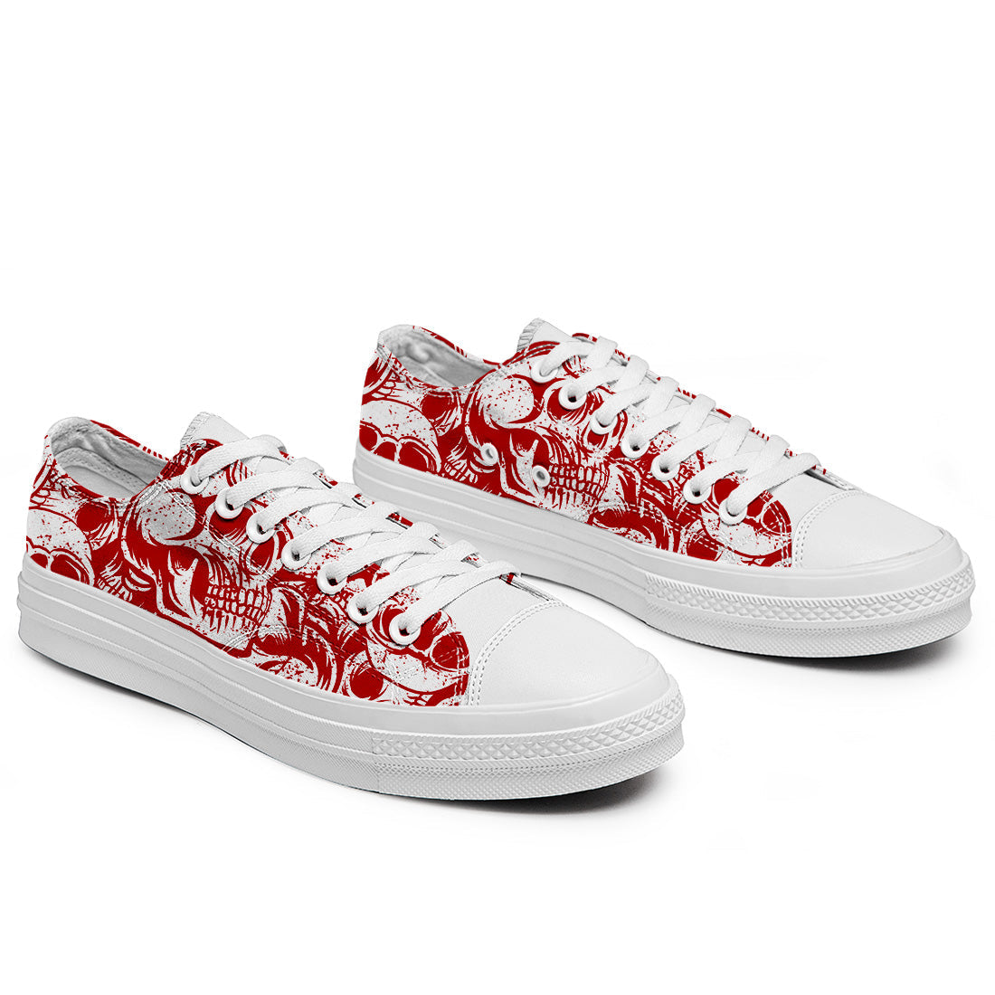 Resalta tu estilo con las zapatillas bajas de lona Skeleton para hombre y mujer