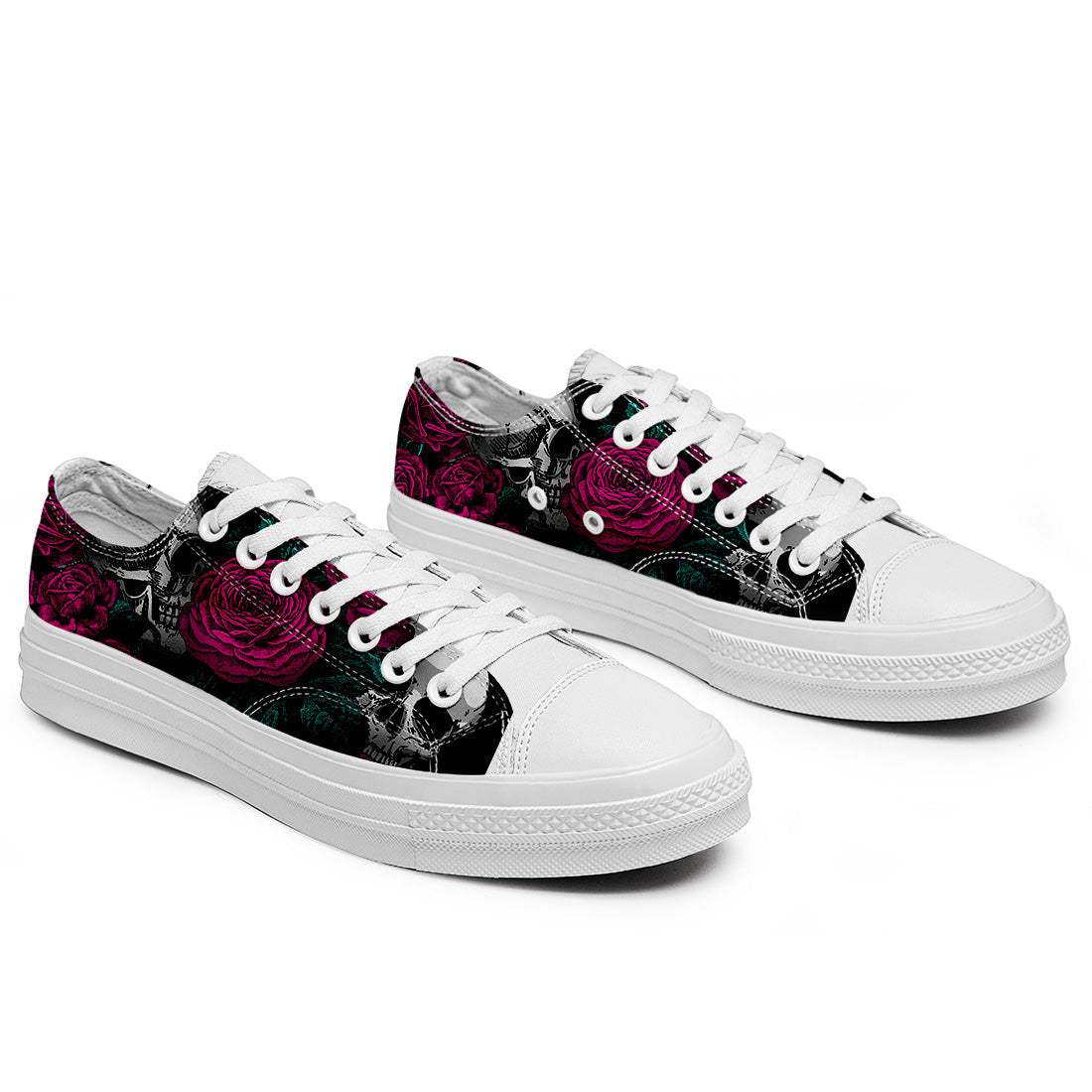 Resalta tu estilo con las zapatillas bajas de lona Skeleton para hombre y mujer