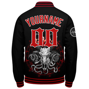 Chaqueta universitaria personalizada estilo Letterman para hombres-mujeres y jóvenes-color rojo