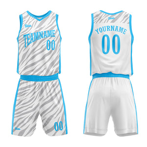 Uniforme de baloncesto blanco personalizado con tu logotipo-nombre y número impresos
